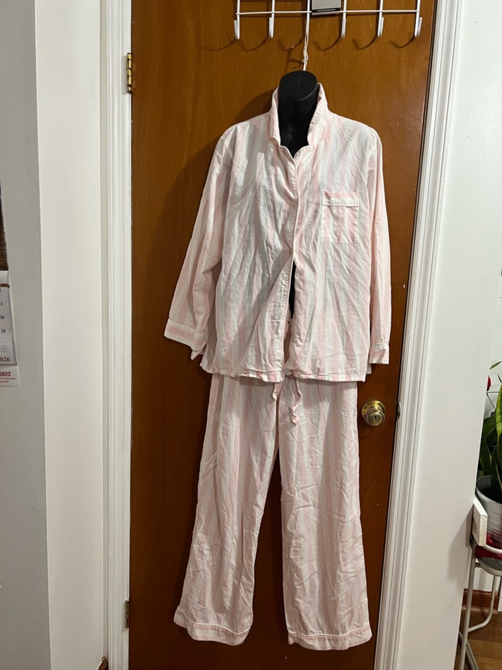 Victoria's Secret Pink and White Striped Women's Pajama Set